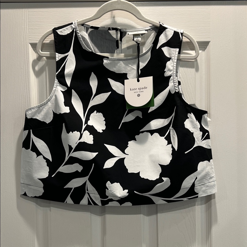Kate Spade Monochrome Floral Tank Top